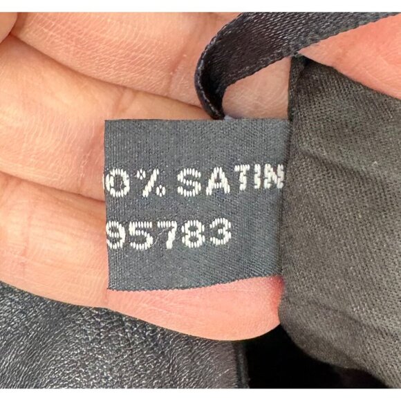 Elements By Vakko Women's Black Leather biker 90s Pants 8 - Picture 10 of 12